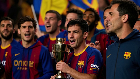 西超杯-拉菲尼亚2射1传 巴萨5-0毕巴进决赛